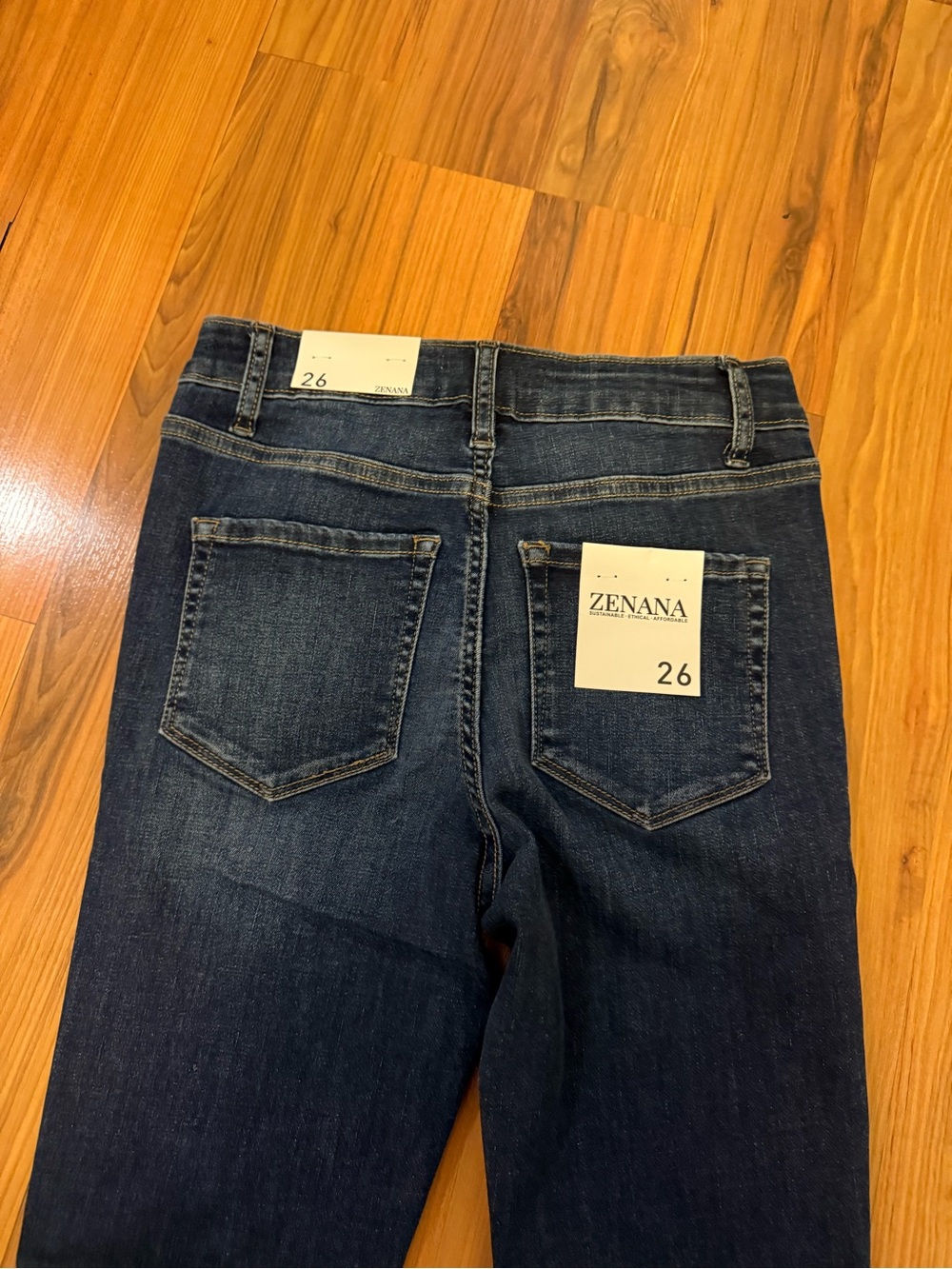 Zenana Outfitters Dark Blue Skinny Jeans - Picture 7 of 8